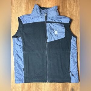 Spyder Black Fleece Jacket with Blue Metalic
